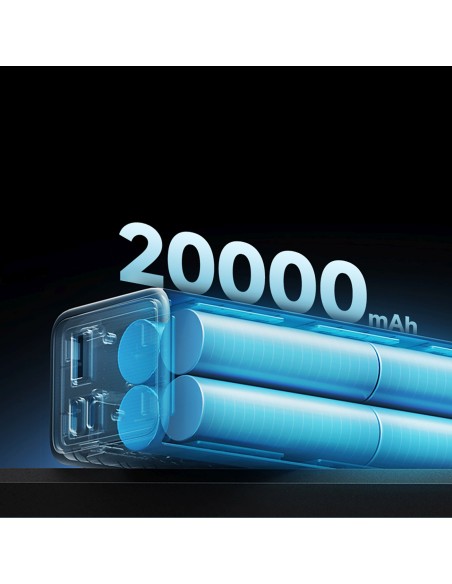 
Nešiojamoji baterija 20000mAh USB-C USB-A 100W - pilka
