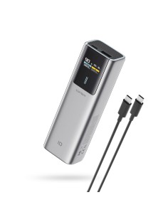 
Nešiojamoji baterija 10000mAh USB-C USB-A 150W - pilka
