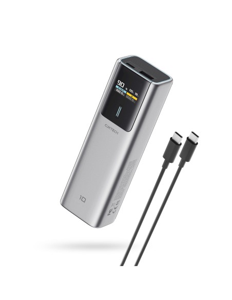 
Nešiojamoji baterija 10000mAh USB-C USB-A 150W - pilka
