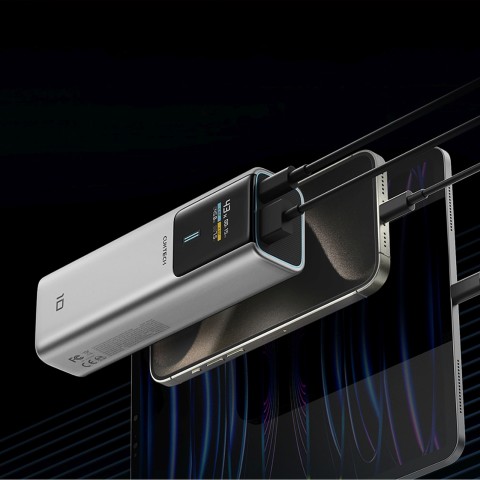 
Nešiojamoji baterija 10000mAh USB-C USB-A 150W - pilka
