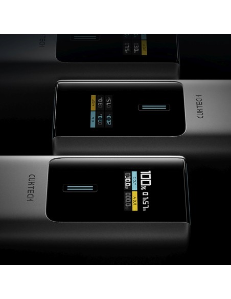 
Nešiojamoji baterija 10000mAh USB-C USB-A 150W - pilka
