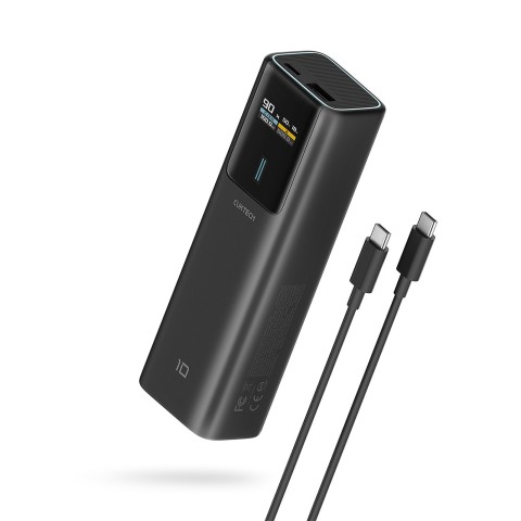 
Nešiojamoji baterija 10000mAh USB-C USB-A 150W - juoda
