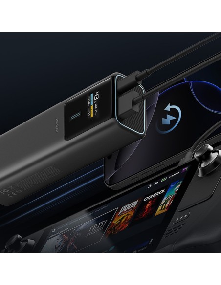 
Nešiojamoji baterija 10000mAh USB-C USB-A 150W - juoda
