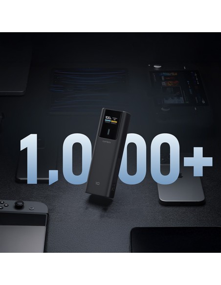 
Nešiojamoji baterija 10000mAh USB-C USB-A 150W - juoda
