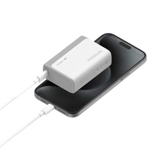 
Nešiojamoji baterija 10000mAh USB-A USB-C 30W - pilka
