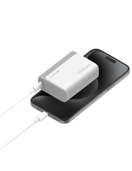 
Nešiojamoji baterija 10000mAh USB-A USB-C 30W - pilka
