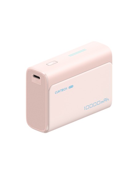 
Nešiojamoji baterija 10000mAh USB-C USB-A 30W - rožinė
