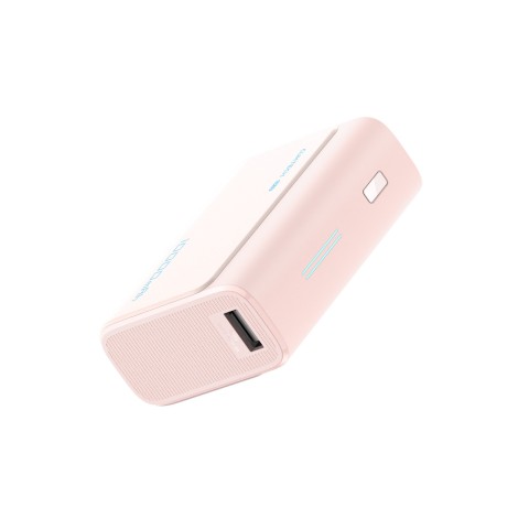 
Nešiojamoji baterija 10000mAh USB-C USB-A 30W - rožinė
