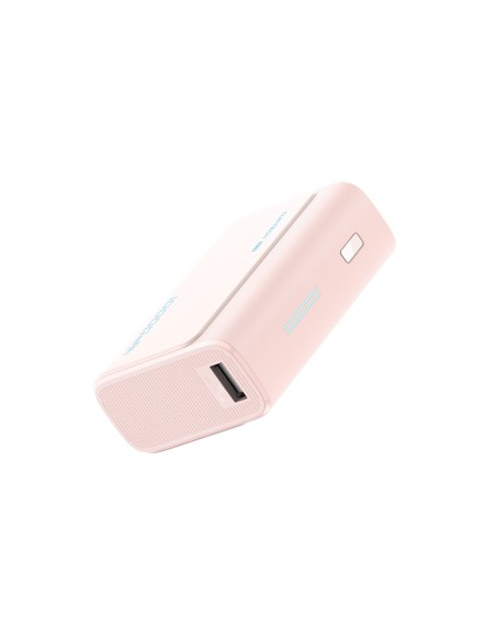 
Nešiojamoji baterija 10000mAh USB-C USB-A 30W - rožinė
