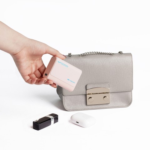 
Nešiojamoji baterija 10000mAh USB-C USB-A 30W - rožinė
