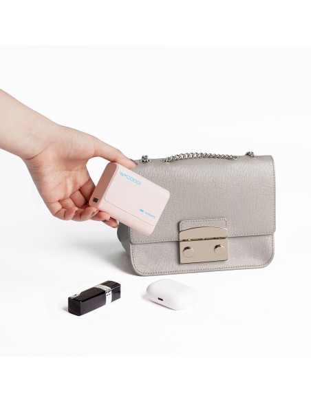 
Nešiojamoji baterija 10000mAh USB-C USB-A 30W - rožinė
