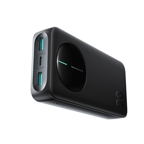 
Nešiojamoji baterija su skaitmeniniu ekranu 20000mAh USB-A USB-C 22.5W - juoda
