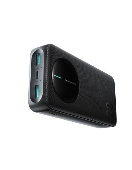 
Nešiojamoji baterija su skaitmeniniu ekranu 20000mAh USB-A USB-C 22.5W - juoda
