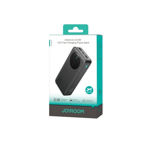 
Nešiojamoji baterija su skaitmeniniu ekranu 20000mAh USB-A USB-C 22.5W - juoda
