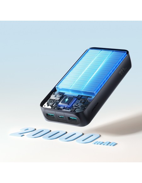 
Nešiojamoji baterija su skaitmeniniu ekranu 20000mAh USB-A USB-C 22.5W - juoda
