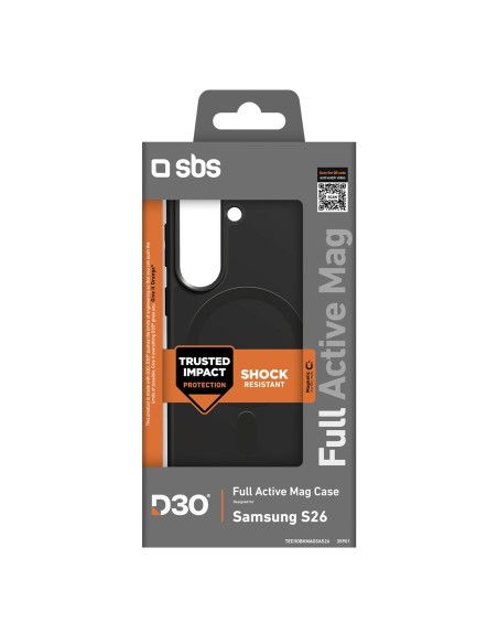 
„Samsung Galaxy S26“ visiškai aktyvus dėklas D3O MagSafe – juodas
