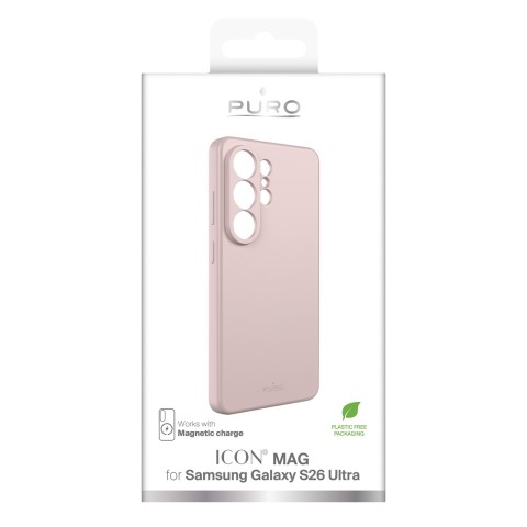 
Samsung Galaxy S26 Ultra ICON MAG MagSafe silikoninis dėklas – rožinis
