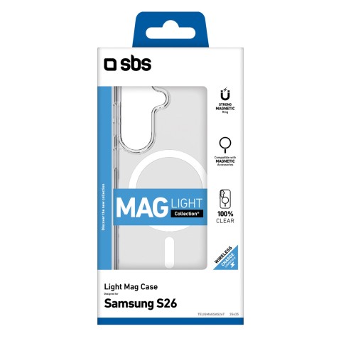 
„Samsung Galaxy S26 Cover Light Mag MagSafe“ apsauginis dėklas – skaidrus
