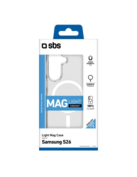 
„Samsung Galaxy S26 Cover Light Mag MagSafe“ apsauginis dėklas – skaidrus
