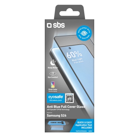 
Grūdintas stiklas, skirtas „Samsung Galaxy S26“ su „Eyesafe“ aplikatoriumi
