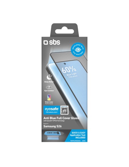 
Grūdintas stiklas, skirtas „Samsung Galaxy S26“ su „Eyesafe“ aplikatoriumi

