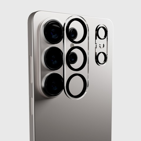 
Apsauginis galinio fotoaparato stiklas, skirtas „Samsung Galaxy S26 Ultra“ - su juodu rėmeliu
