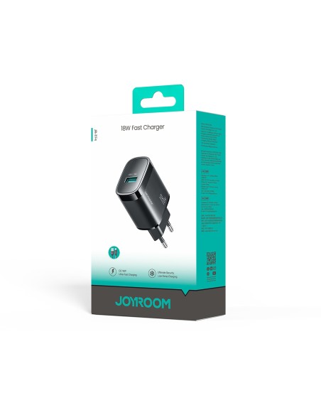 
18 W USB-A sieninis įkroviklis – juodas

