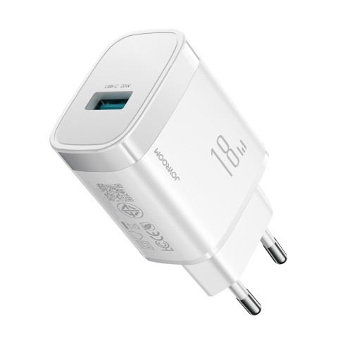 
18 W USB-A sieninis įkroviklis – baltas
