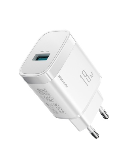 
18 W USB-A sieninis įkroviklis – baltas
