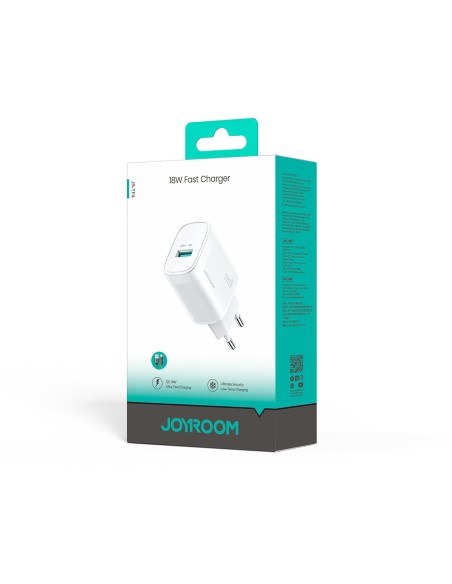 
18 W USB-A sieninis įkroviklis – baltas
