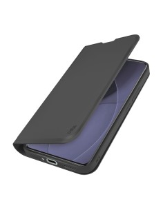
„Xiaomi Redmi Note 15 Pro+“ piniginės formos atverčiamas dėklas – lygus, juodas
