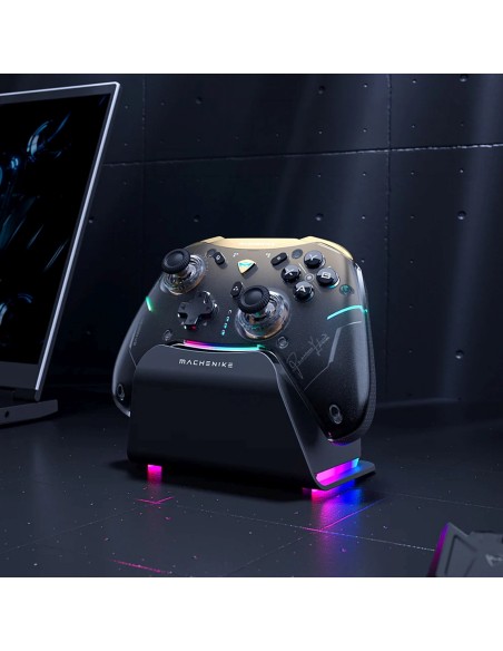 
„G5Pro Premium Edition“ belaidis žaidimų valdiklis su įkrovimo stotele – juodas ir auksinis
