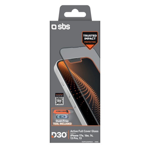 
Grūdintas stiklas iPhone 13/ 13 Pro/ 14/ 16e/ 17e su D3O aplikatoriumi
