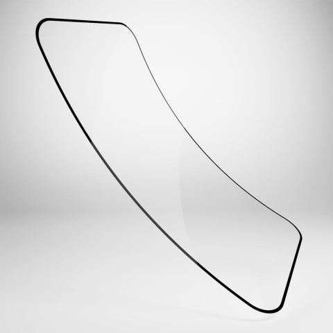 
Hibridinis stiklas su juodu rėmeliu, skirtas „iPhone 16 Pro Max Flexible Glass D3O“.

