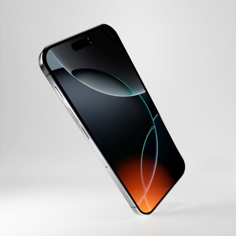 
Hibridinis stiklas su juodu rėmeliu, skirtas „iPhone 16 Pro Max Flexible Glass D3O“.
