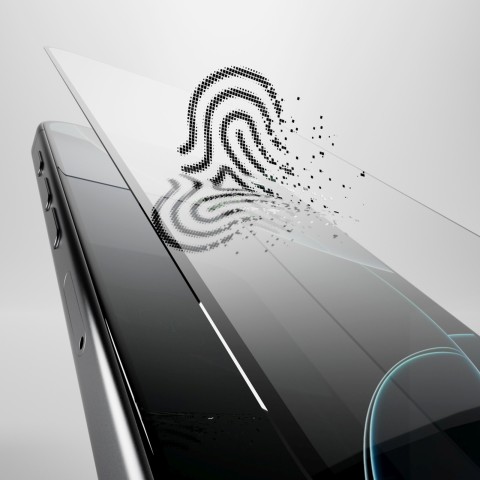 
Hibridinis stiklas su juodu rėmeliu, skirtas „iPhone 16 Pro Max Flexible Glass D3O“.
