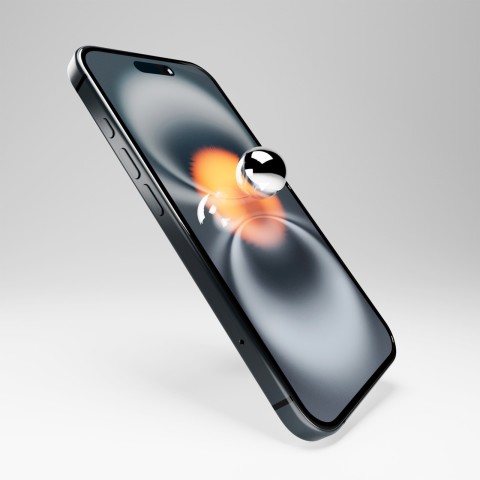 
Hibridinis stiklas su juodu rėmeliu, skirtas „iPhone 16 / iPhone 15 / iPhone 15 Pro“ – lankstus stiklas D3O
