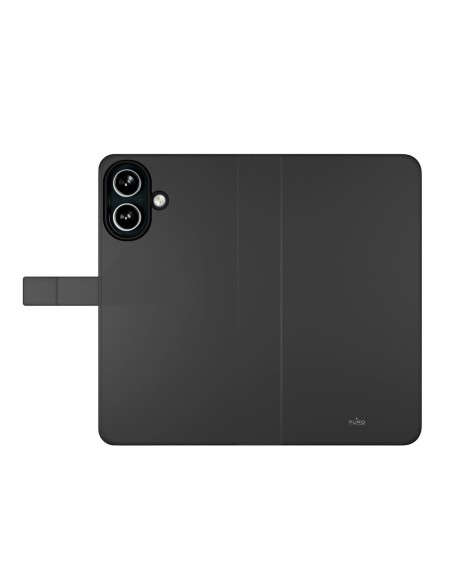 
2 viename PU odos dėklas su atvartu ir dėklu, skirtas „iPhone 16“ su nuimamu „MagSafe“ dėklu – juodas
