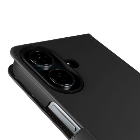 
2 viename PU odos dėklas su atvartu ir dėklu, skirtas „iPhone 16“ su nuimamu „MagSafe“ dėklu – juodas
