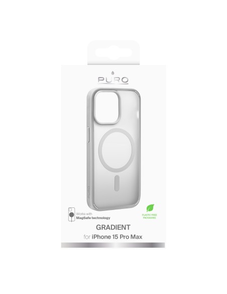 
Silikoninis dėklas, skirtas „iPhone 15 Pro Max Gradient MagSafe“ – sidabrinis

