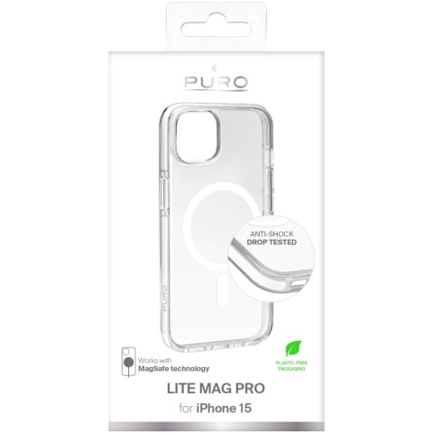 
„iPhone 15 Lite Mag Pro MagSafe“ silikoninis dėklas – skaidrus
