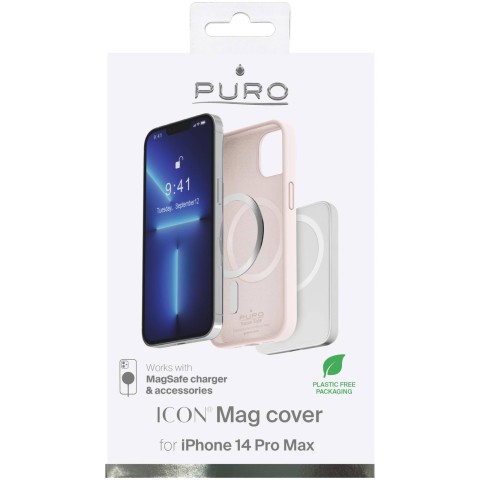 
„iPhone 14 Pro Max Icon Mag MagSafe“ silikoninis dėklas – rožinis
