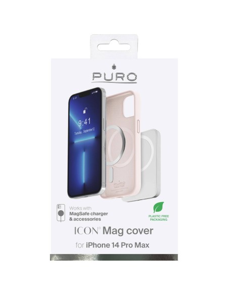 
„iPhone 14 Pro Max Icon Mag MagSafe“ silikoninis dėklas – rožinis
