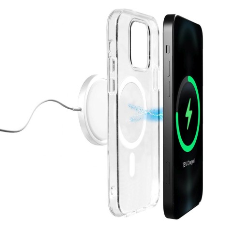 
„iPhone 14 Pro Lite“ „MagSafe“ silikoninis dėklas – skaidrus
