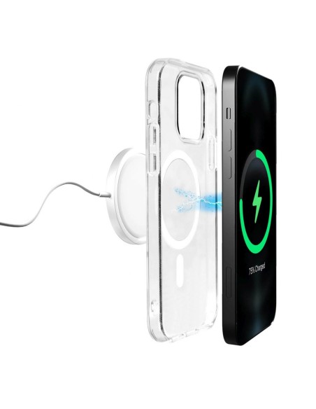 
„iPhone 14 Pro Lite“ „MagSafe“ silikoninis dėklas – skaidrus
