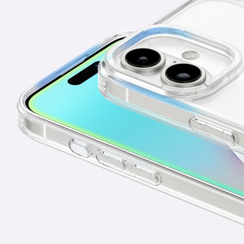 
Silikoninis dėklas su magnetiniu žiedu, skirtas „iPhone 16“ – skaidrus
