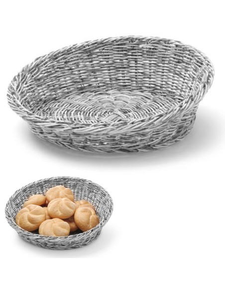 Vitrinos krepšelis duonos vaisiams įstrižas apvalus skersmuo. 370 mm pilka – Hendi 426586 Vitrinos krepšelis duonos vaisiams įstrižas apvalus skersmuo. 370 mm pilka – Hendi 426586