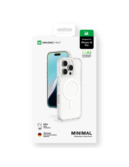 
Silikoninis dėklas, skirtas „iPhone 16 Pro Minimal Case“ – skaidrus
