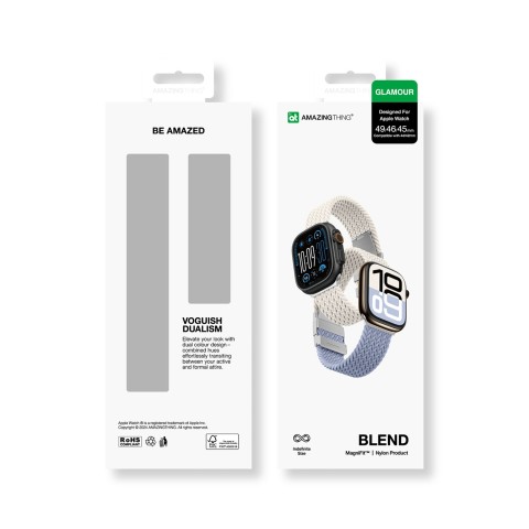 
„Apple Watch 45/ 46/ 49 mm“ „Blend Band“ 2 vnt. pakuotėje – kosminė mėlyna / žvaigždžių mėlyna
