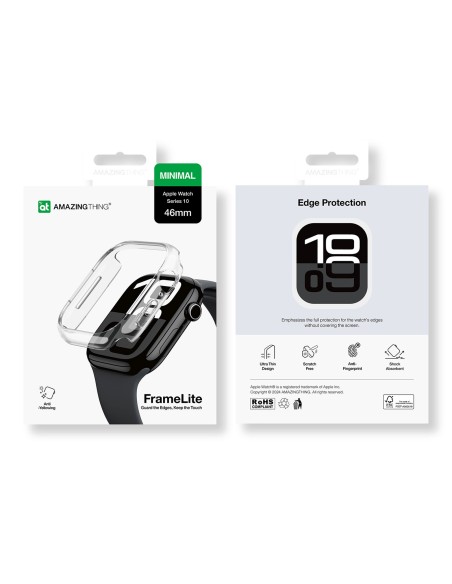 
„Apple Watch 46mm Minimal“ dėklas – skaidrus

